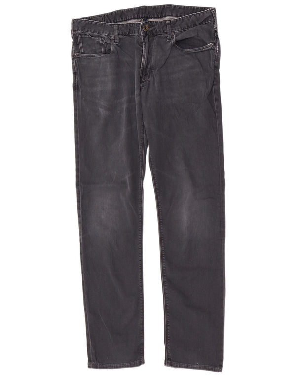 Pantaloni casual slim da uomo Armani Jeans W33 L31 in cotone blu navy