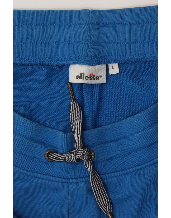 Pantaloncini sportivi grafici da uomo Ellesse grandi in cotone blu