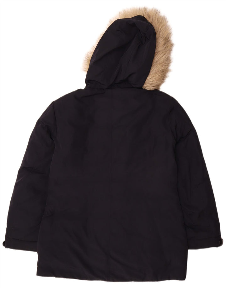 Cappotto imbottito con cappuccio da donna Mistral UK 16 grande poliestere blu navy