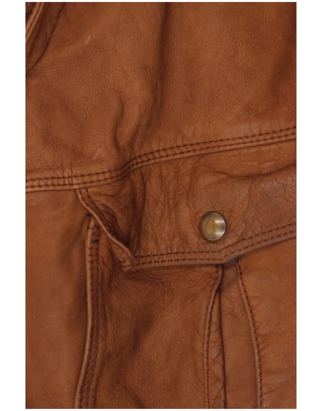 Giacca in pelle da uomo VINTAGE IT 52 XL Marrone Colourblock