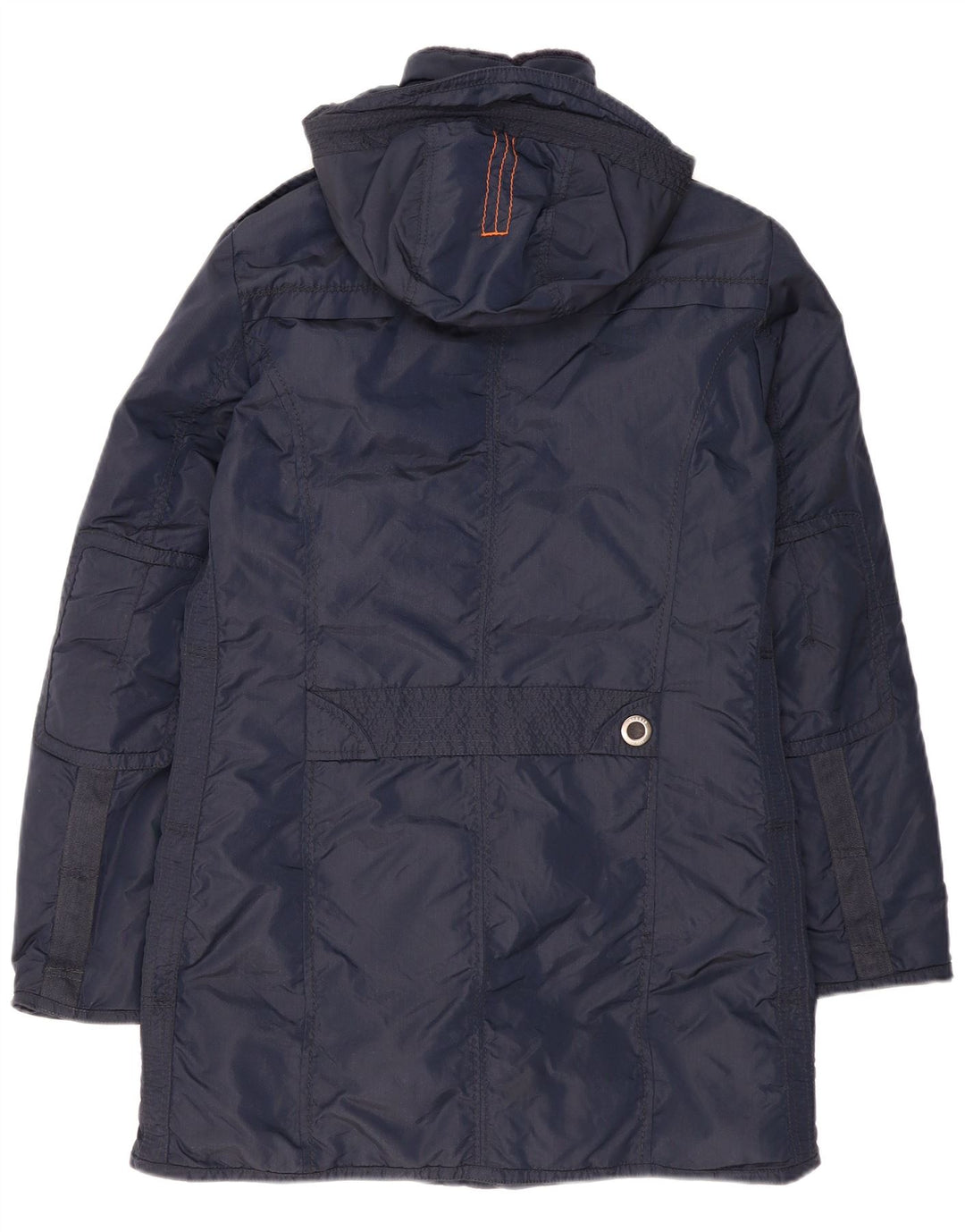 Cappotto imbottito con cappuccio da uomo Dekker UK 36 Small Blu Navy in poliammide