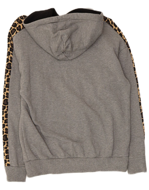 Felpa con cappuccio grafica oversize da donna PUMA UK 6 XS stampa animalier grigia