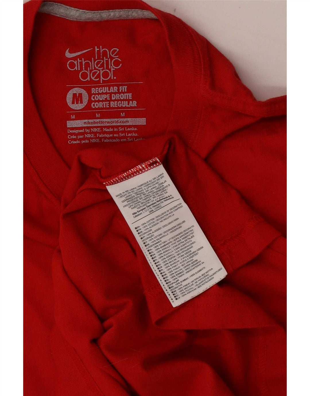 Canotta Nike da uomo con vestibilità regolare, colore rosso medio, in cotone
