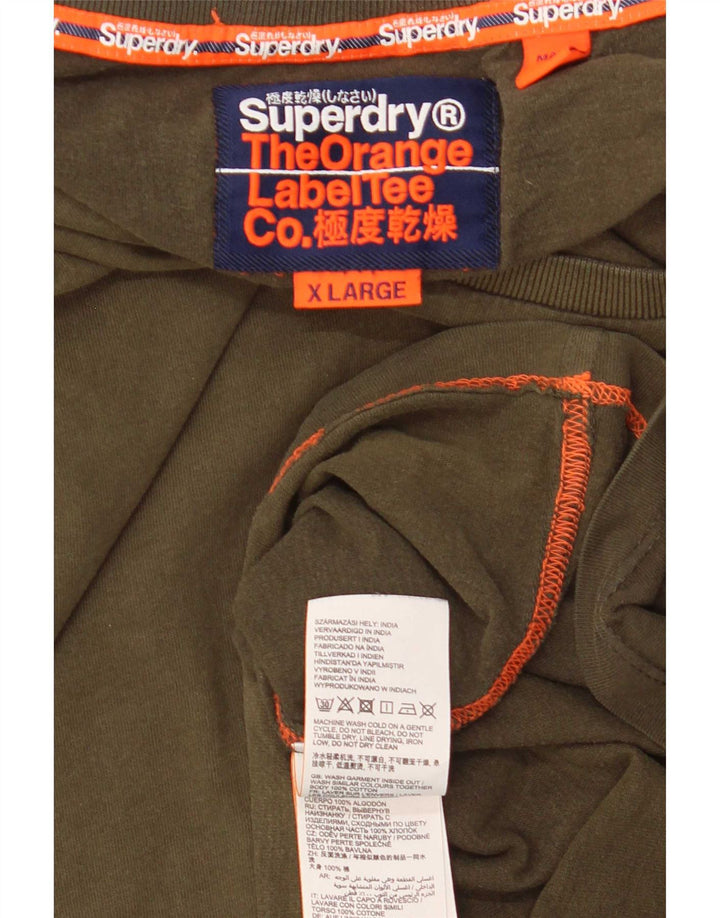 T-shirt da uomo Superdry Top XL in cotone kaki