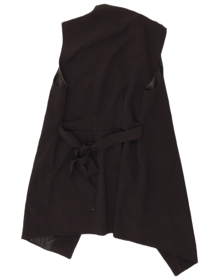 Giacca blazer aperta senza maniche lunga da donna Zara UK 16 grande nera