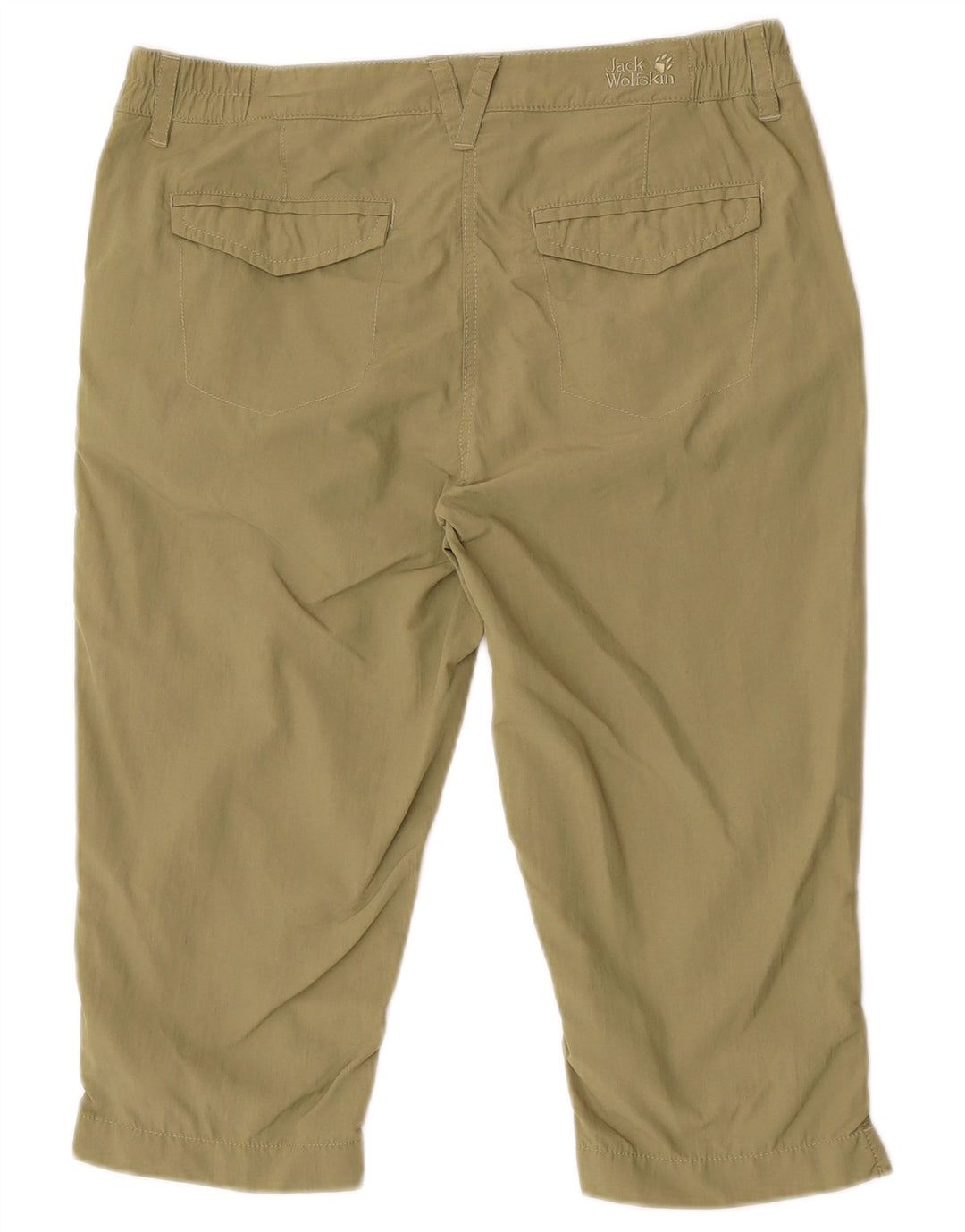 Pantaloncini Bermuda da donna Jack Wolfskin UK 10 Small W32 Khaki Poliammide