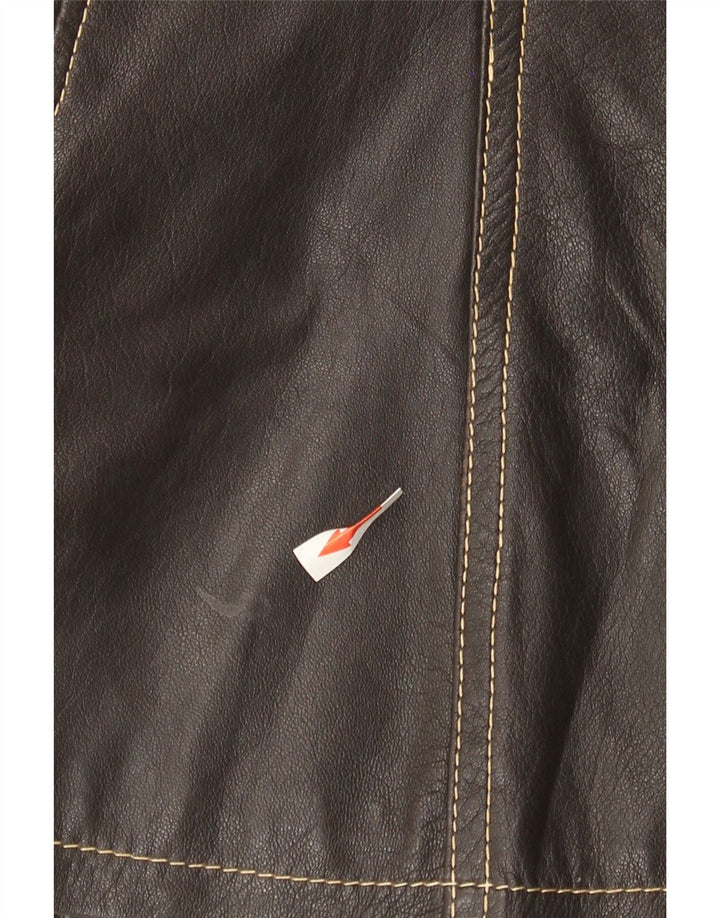 Gilet in pelle da donna Phard UK 12 in pelle marrone medio