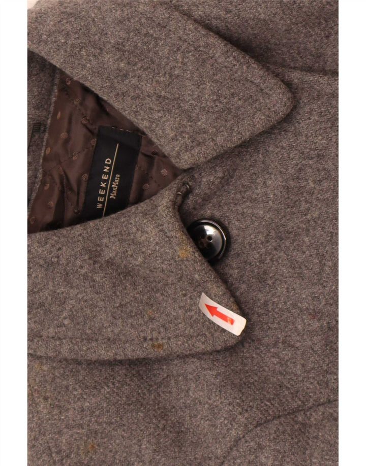 Cappotto doppiopetto da weekend da donna Max Mara UK 12 Lana grigio medio