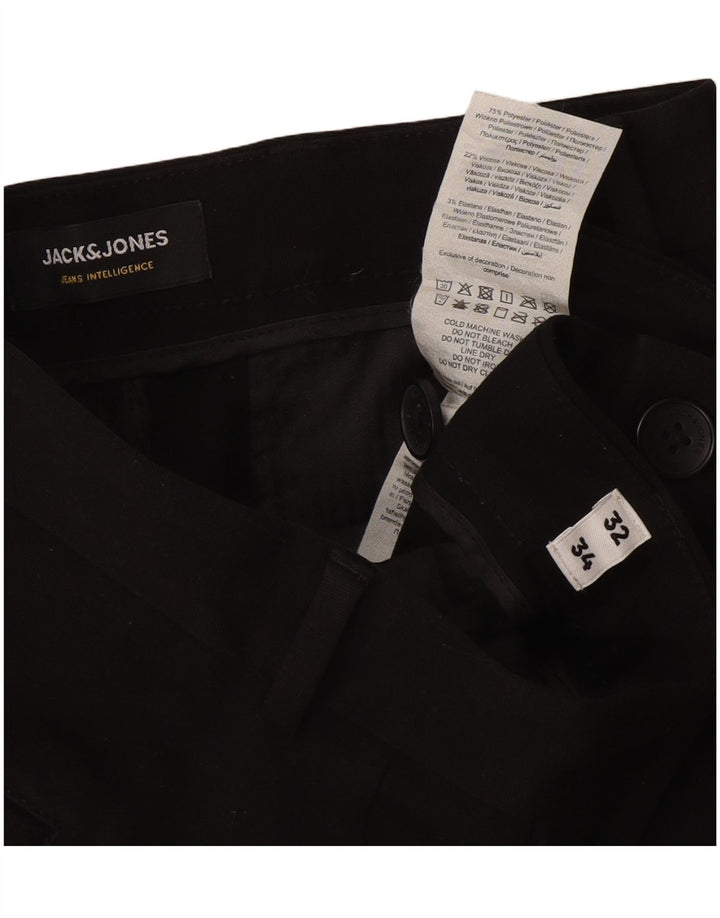 Pantaloni chino slim Marco da donna Jack & Jones W32 L34 poliestere nero