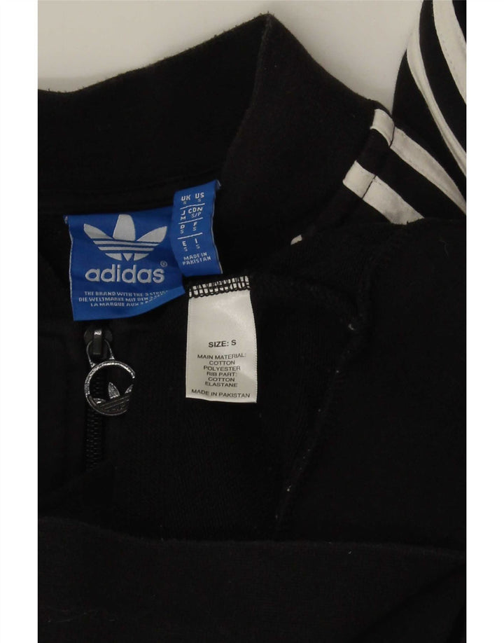 Giacca da ginnastica da uomo Adidas piccola in cotone nero