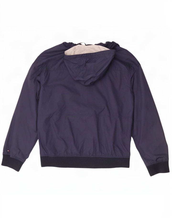 Giacca da ginnastica da uomo con cappuccio grafico Tommy Hilfiger grande blu navy