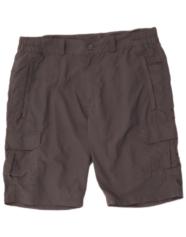 Mountain Warehouse Mens Cargo Shorts W34 Large Grey Nylon