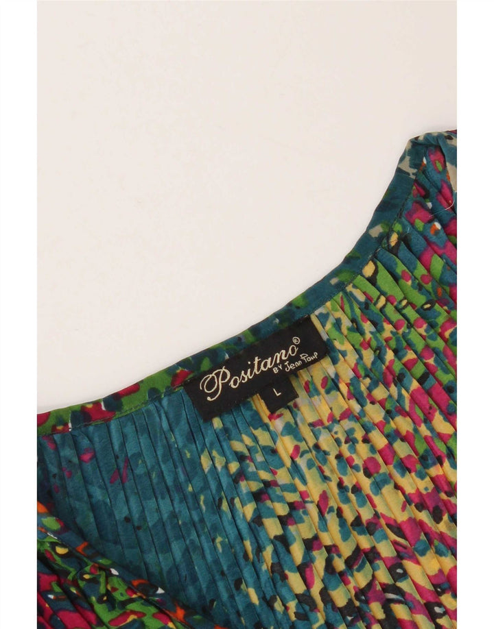 Positano di Jean Paul Abito da donna a trapezio con motivo astratto UK 16 Large Mult