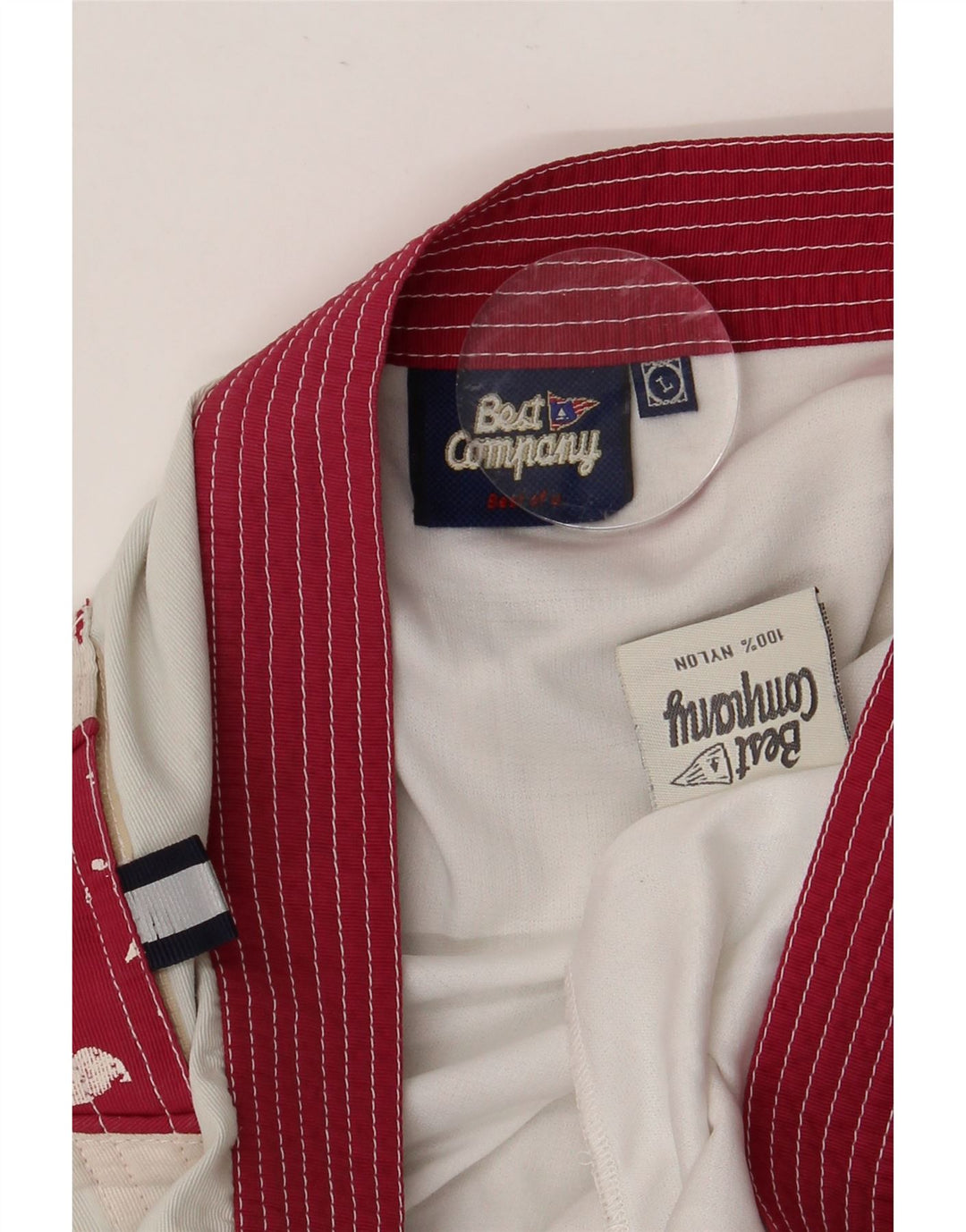 BEST COMPANY Pantaloncini da bagno da uomo Grandi nylon floreale bianco