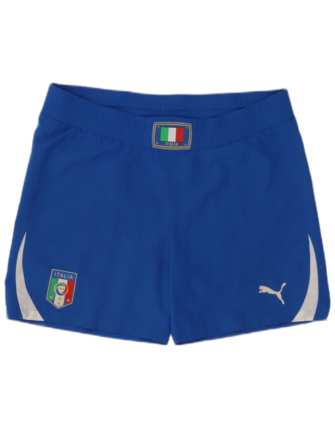 Pantaloncini sportivi Puma Italia da uomo con grafica grande blu in poliestere