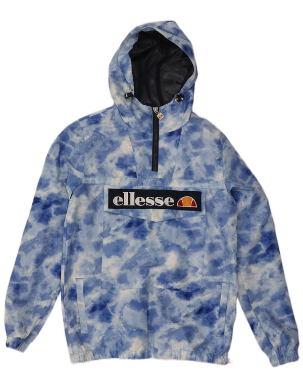 Ellesse Giacca antipioggia da uomo con cappuccio pullover UK 36 Small Blu Tie Dye Poliestere