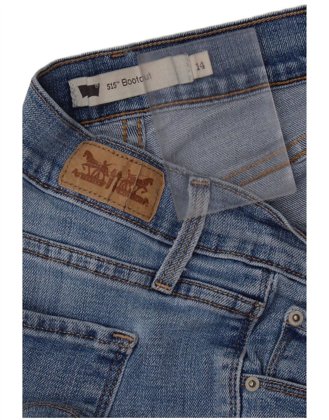 Jeans LEVI'S 515 Bootcut da donna US 14 XL W34 L31 Blu