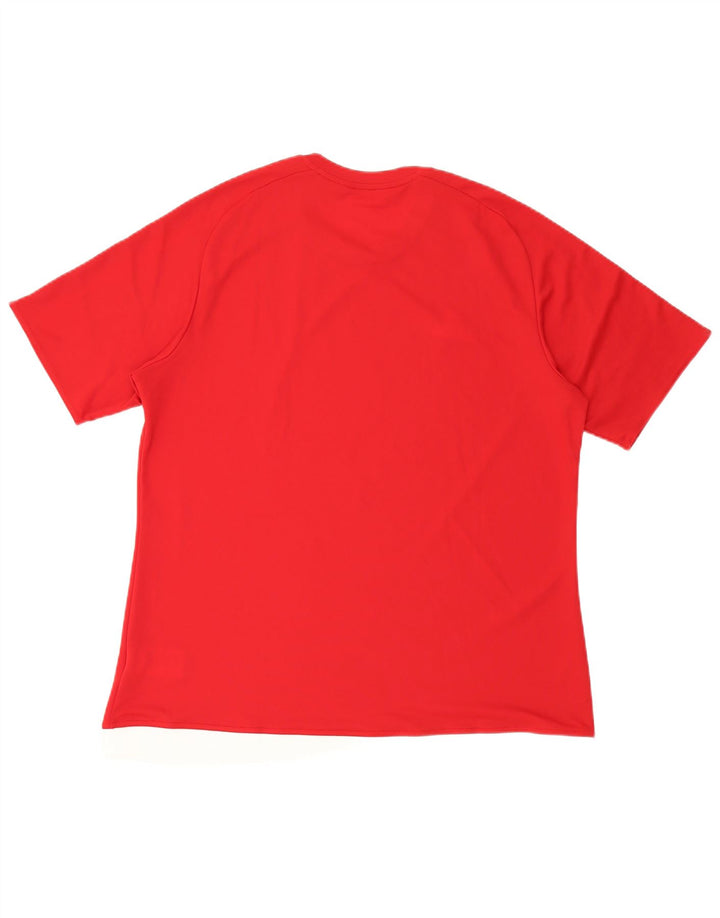 T-shirt Adidas Climalite da uomo XL rossa in poliestere