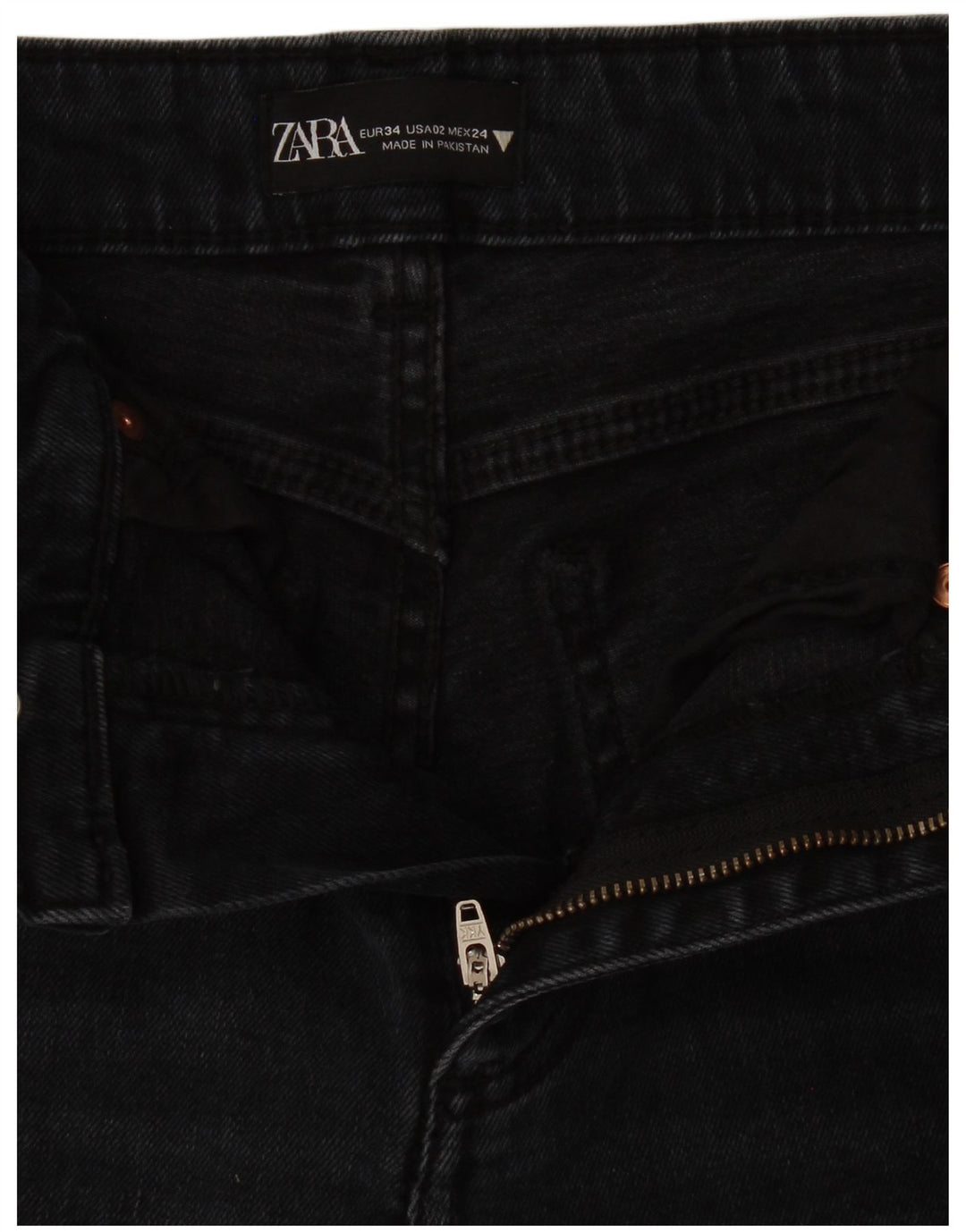 Jeans Bootcut da donna Zara EU 34 2XS W24 L25 Blu navy