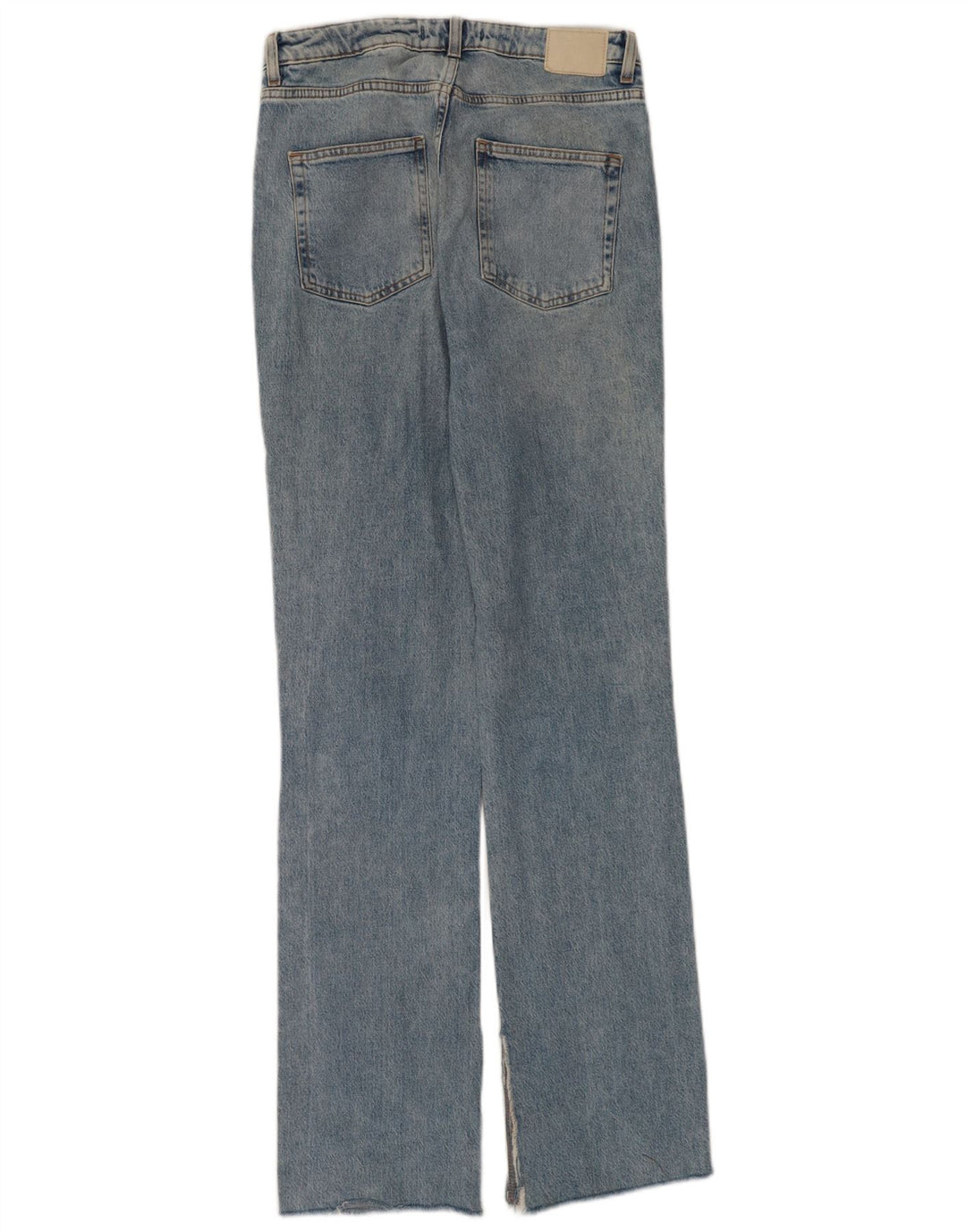 Jeans dritti effetto invecchiato da donna Zara EU 38 piccolo W28 L33 cotone blu