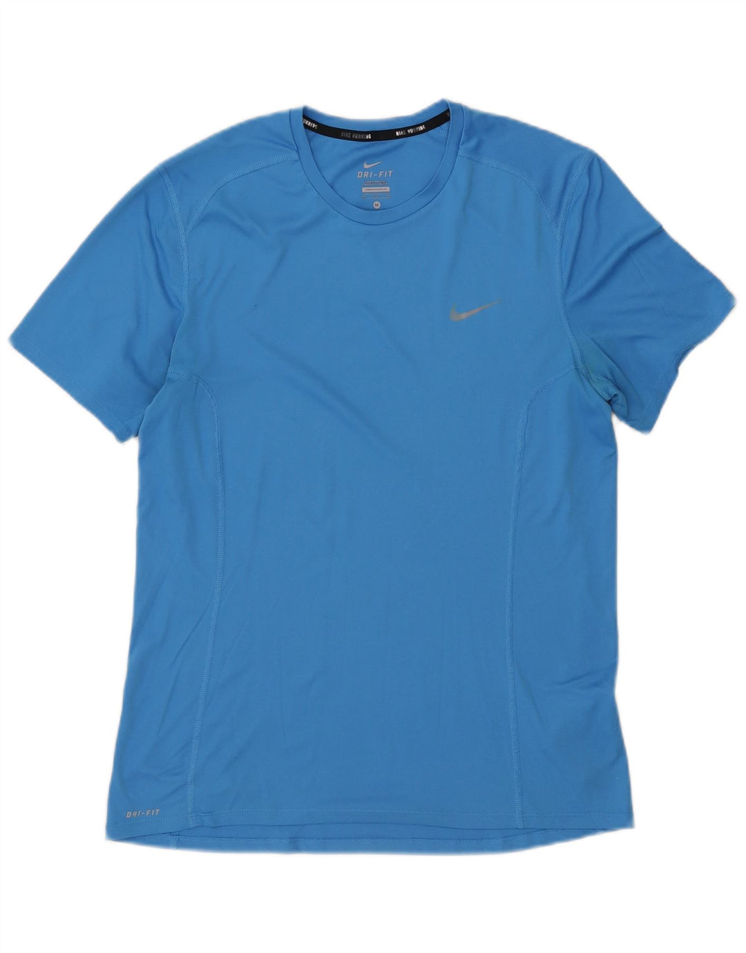T-shirt Nike Dri Fit da uomo, top in poliestere blu medio