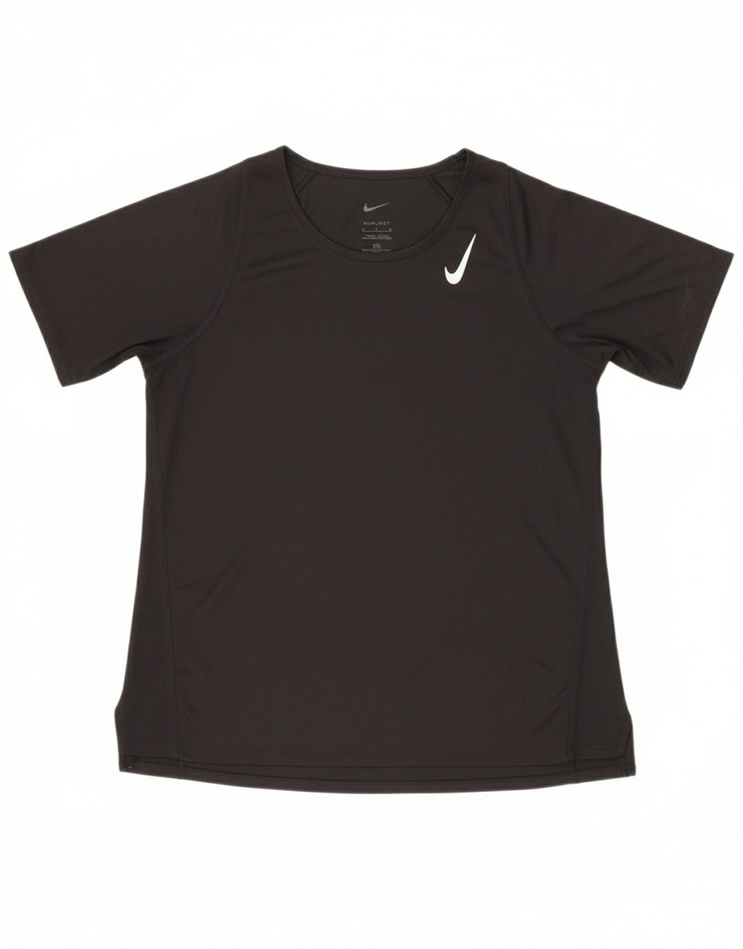 NIKE Womens Dri Fit T-Shirt Top UK 10 Small Black