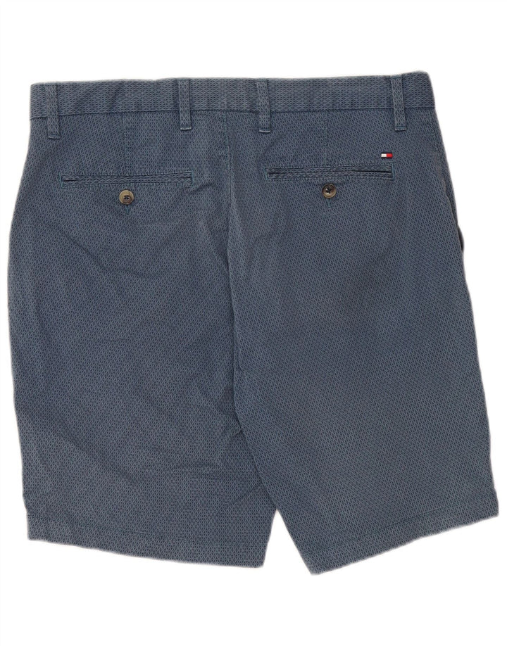 Pantaloncini chino da uomo Tommy Hilfiger W33 cotone geometrico blu medio