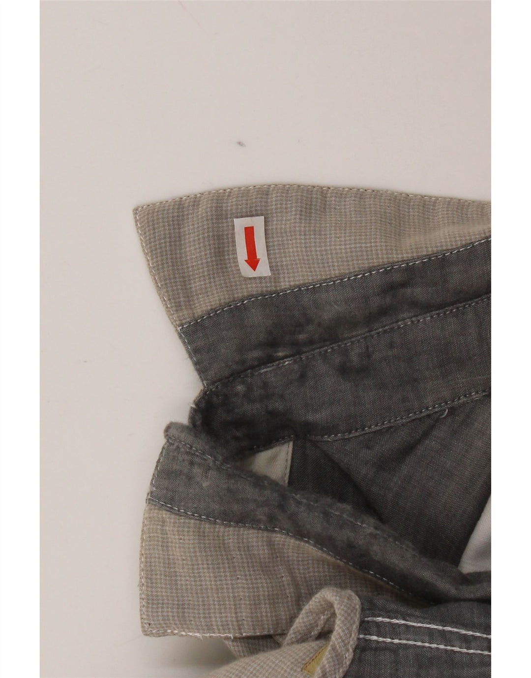 Camicia da uomo Guess 2XL in cotone a quadretti grigio