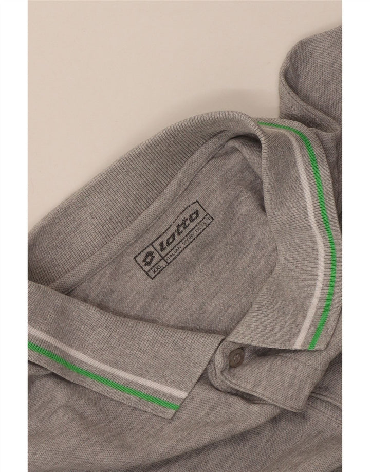 Polo da uomo Lotto 2XL in cotone grigio