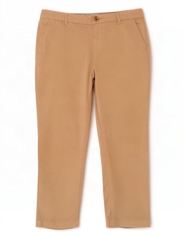 Pantaloni chino corti da donna Fat Face UK 8 piccoli W28 L23 cotone beige