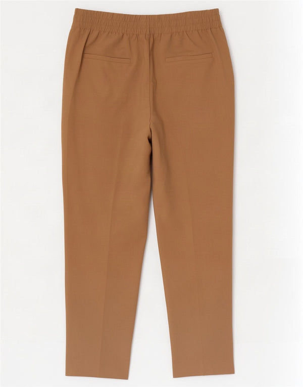 Zara Womens Slim Cropped Trousers Large W33 L24 Beige Polyester