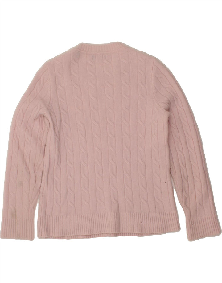 GANT Womens Crew Neck Jumper Sweater UK 10 Small Pink Wool Vintage Gant and Second-Hand Gant from Messina Hembry 