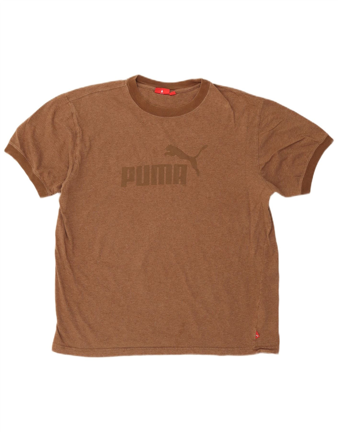 T-shirt grafica da uomo con vestibilità regolare Puma, taglia grande, in cotone marrone