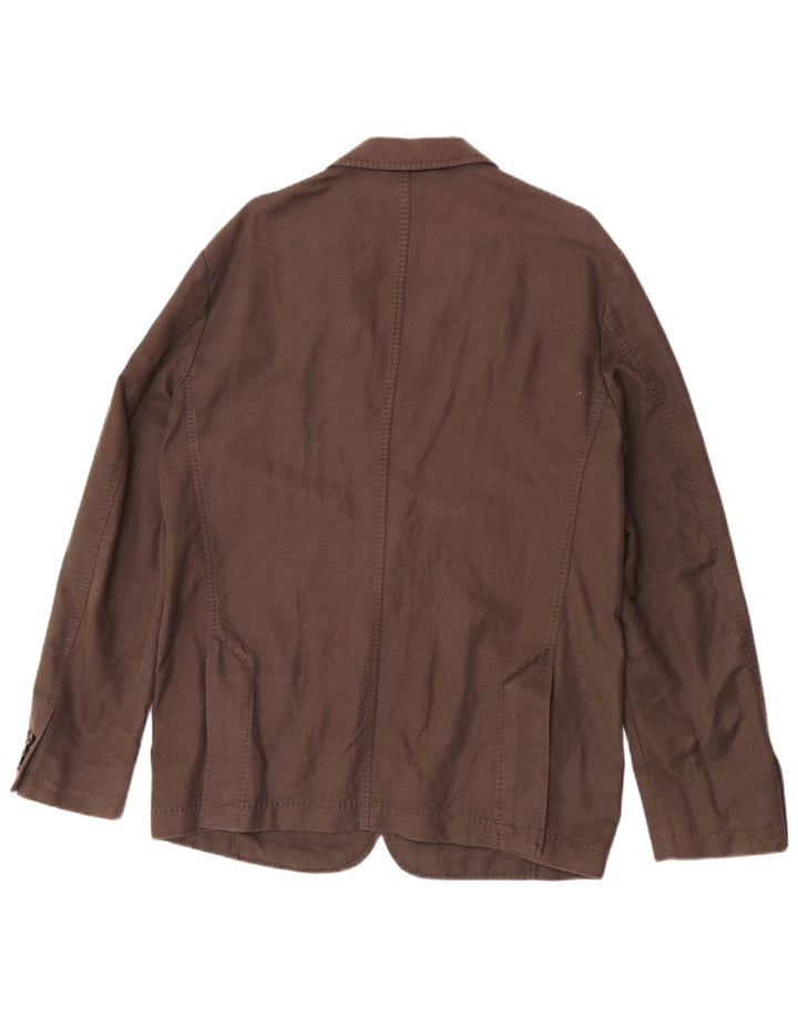 Giacca blazer da uomo a 2 bottoni Hugo Boss EU 52 XL lino marrone