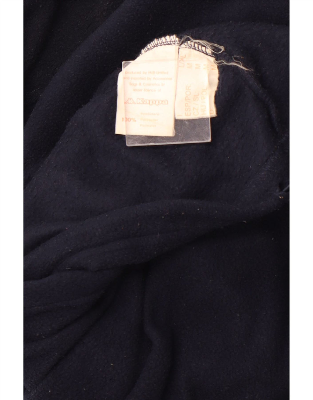 Maglione in pile da uomo KAPPA con zip e collo medio in poliestere blu navy