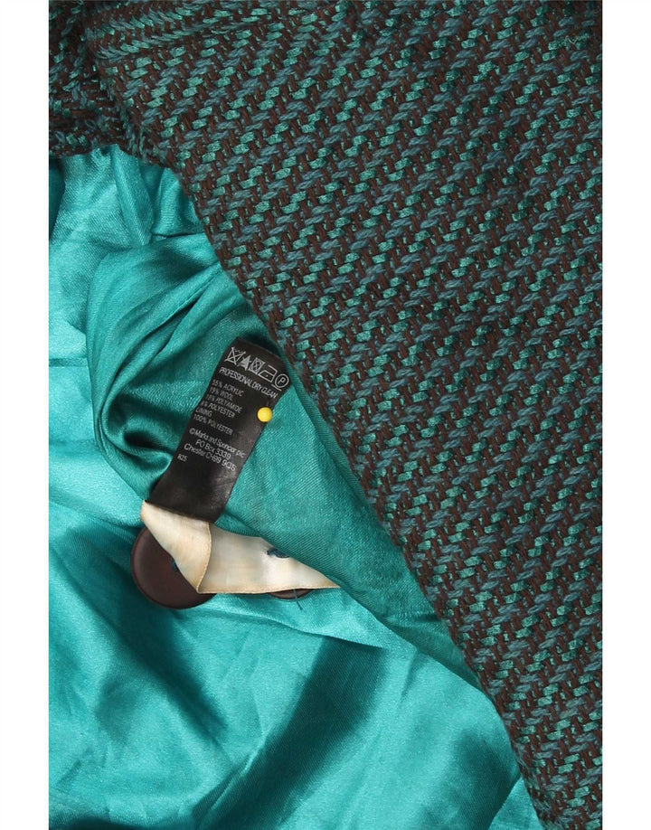 Cappotto doppiopetto autografo da donna Marks & Spencer UK 20 2XL Verde