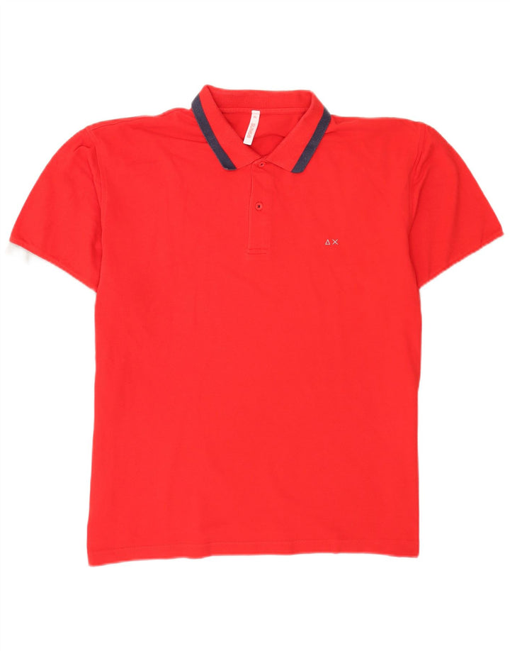 Polo da uomo Sun68 3XL cotone rosso
