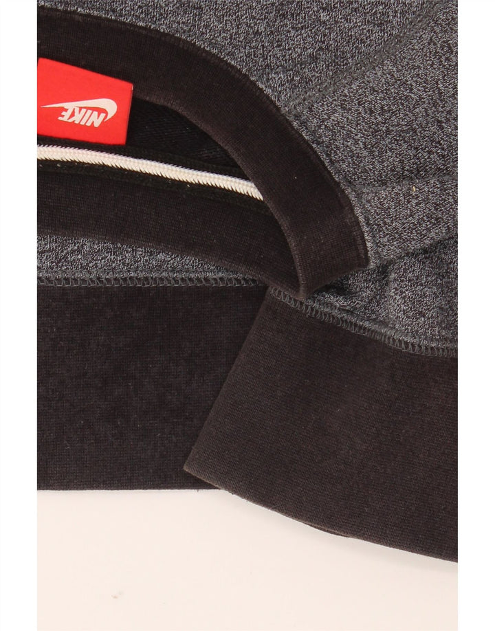 Felpa da uomo NIKE maglione XL in cotone color block grigio