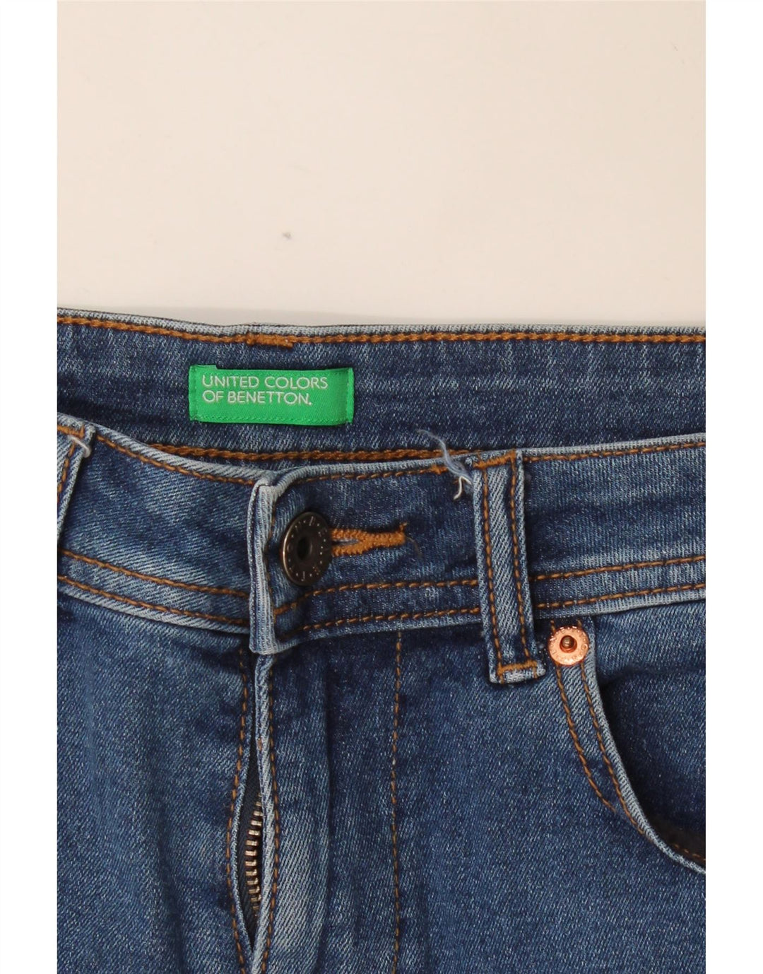 Pantaloncini di jeans da donna BENETTON W30 blu medio