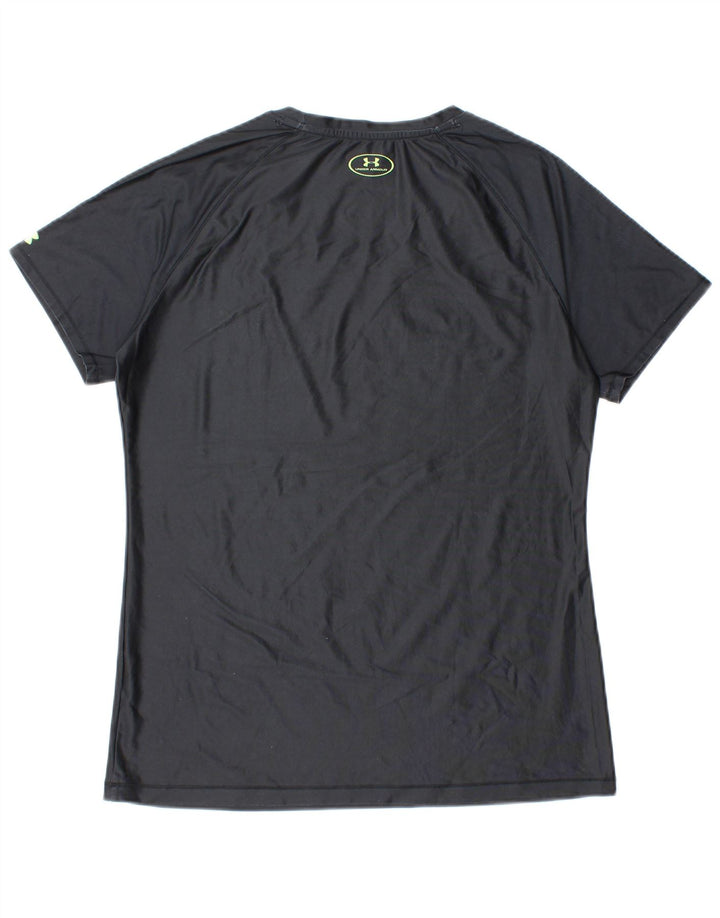 Maglietta grafica da uomo Under Armour Heat Gear Top nera media