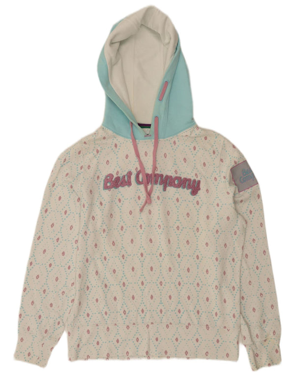 Best Company Felpa con cappuccio da donna di Olmes Carretti UK 10 piccola bianca