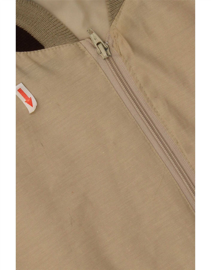 Giubbotto bomber vintage da uomo UK 42 XL Poliestere color block beige