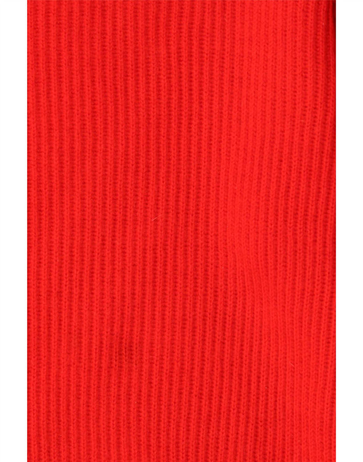 Maglione vintage da uomo girocollo IT 52 grande lana rossa