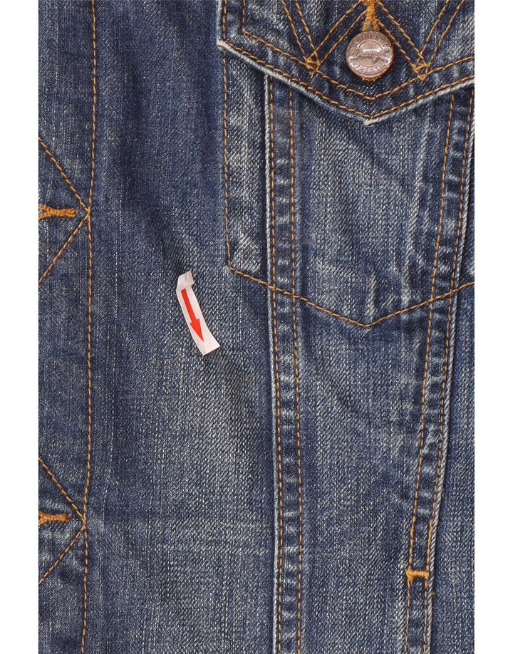 Giacca in denim da uomo Wrangler UK 40 grande cotone blu