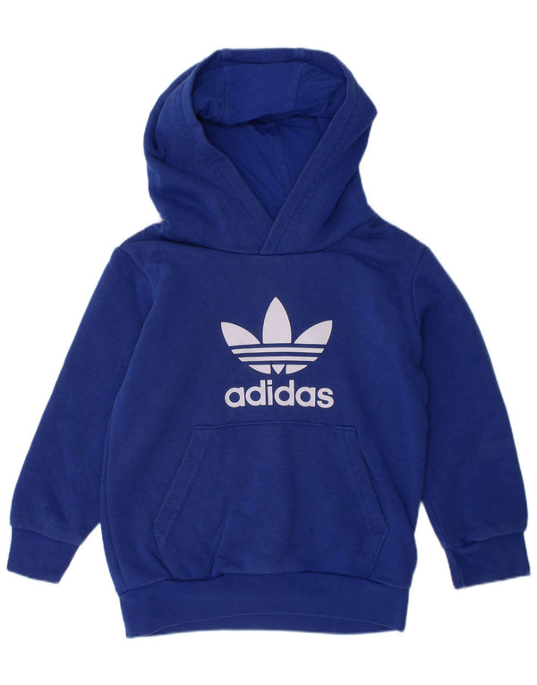 Felpa con cappuccio grafica da ragazzo Adidas 3-4 anni in cotone blu