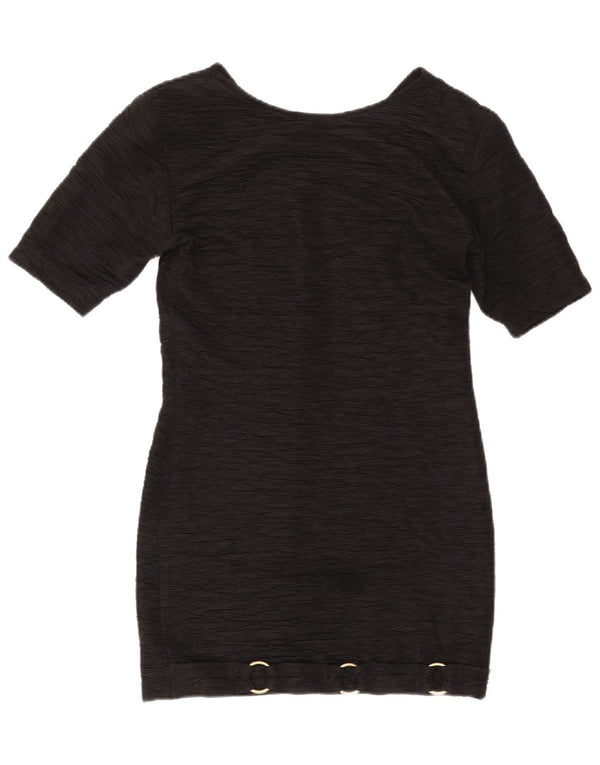 Abito tubino vintage da donna US 2 XS poliestere nero