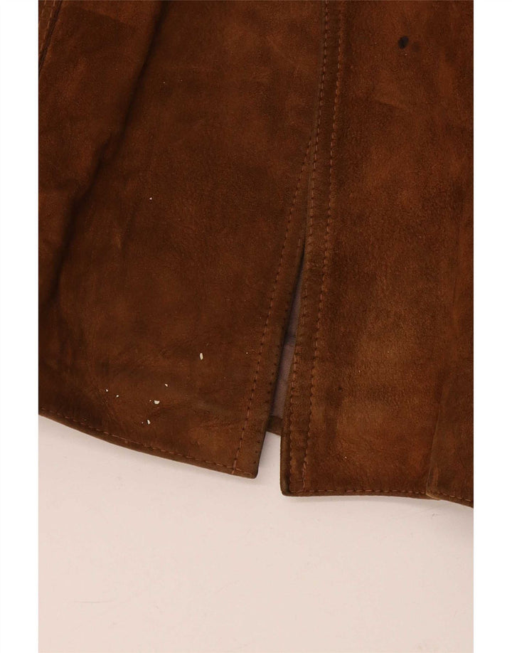 Giacca vintage in pelle scamosciata da uomo UK 38 Beige medio