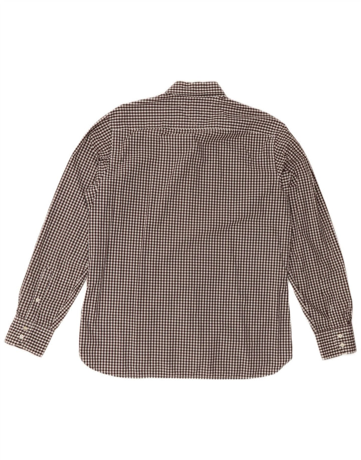 Camicia da uomo Tommy Hilfiger grande in cotone a quadretti nero