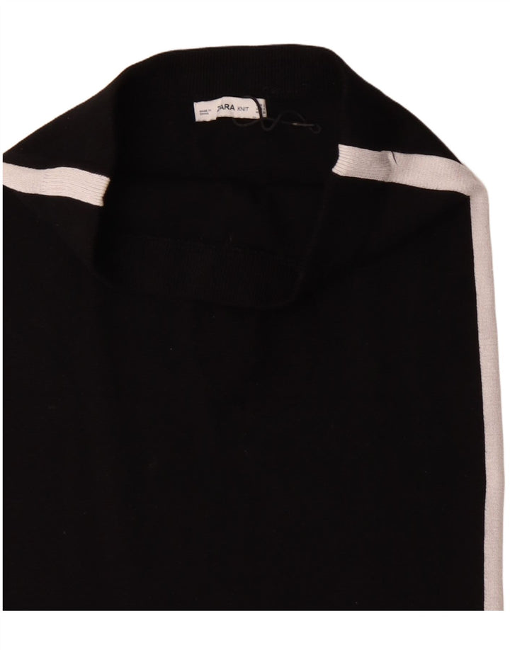 Gonna midi a vita alta da donna ZARA piccola W26 nera