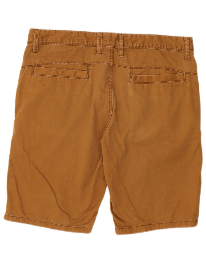 ANGELO LITRICO Mens Chino Shorts W35 Large Brown Cotton